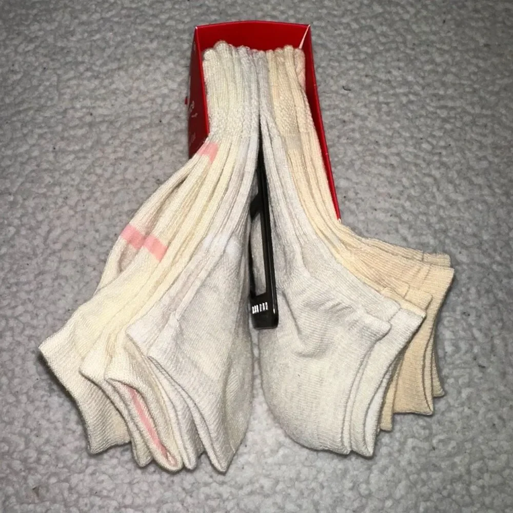 New Balance Low Cut Cushion Socks Neutral Tan Pack of 6 NWT